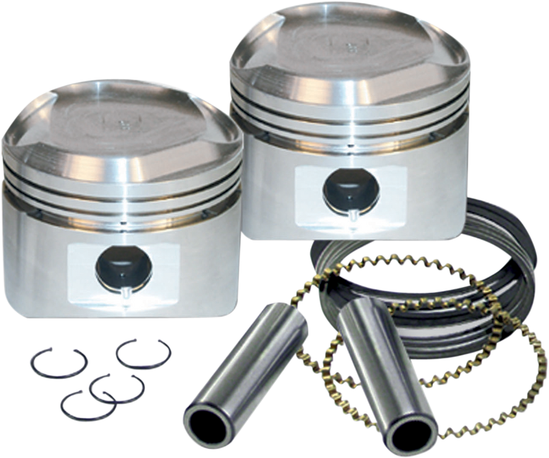 S&S CYCLE Piston Kit - for 89" Stroker Kits & Super Stock Heads - 3.5" - +.010