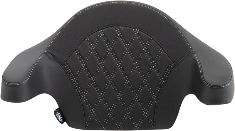 DRAG SPECIALTIES Double Diamond Silver Stitch King Tour Pak Vinyl Pad - Black - FL '14-'20