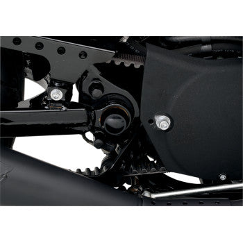 DRAG SPECIALTIES Swingarm Pivot Bolt Cover - Gloss Black - Sportster '04-'13