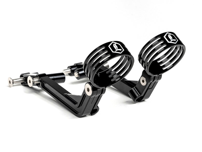 LEGEND SUSPENSION REVO ARC Billet Remote Reservoir External Mounts - Black - Touring '14-'23