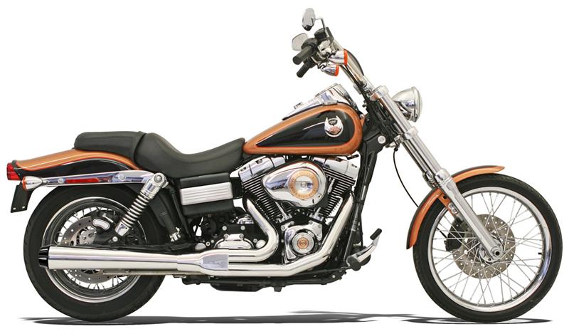 BASSANI XHAUST Road Rage 2:1 Exhaust System - Chrome - Megaphone - Long - '91-'05 FXD