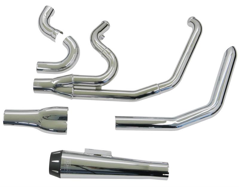 BASSANI XHAUST Road Rage 2:1 Exhaust System - Chrome - Megaphone - Short - '91-'05 FXD
