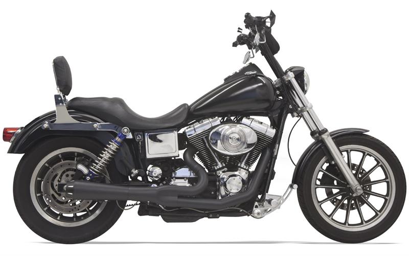 BASSANI XHAUST Road Rage 2:1 Exhaust System - Black - Megaphone - Short - '91-'05 FXD