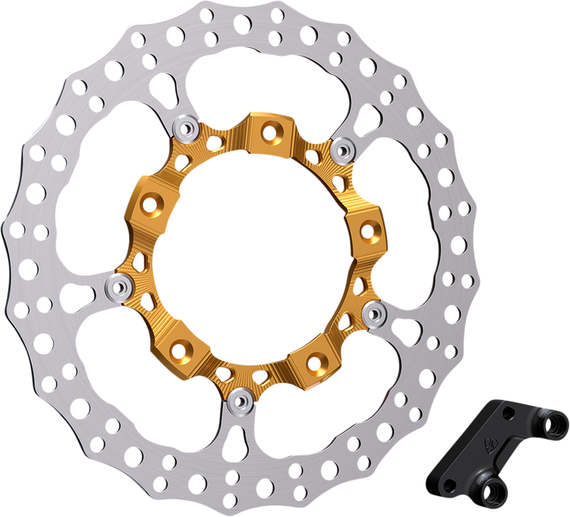 ARLEN NESS Big Brake 14" Full Floating Brake Rotor Kit - Front Right - Gold