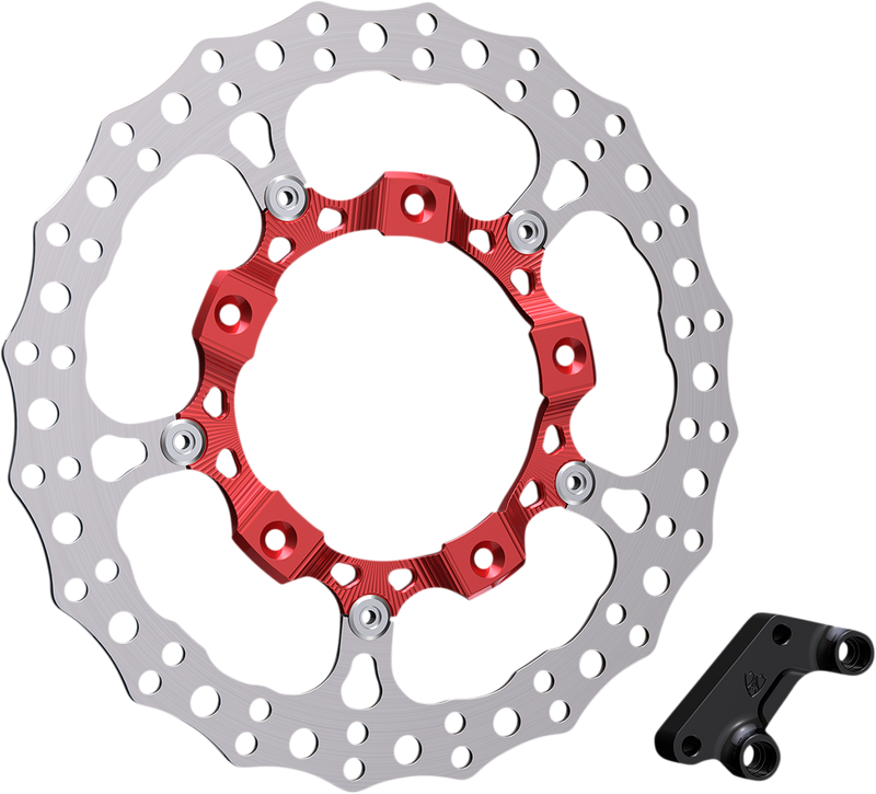 ARLEN NESS Big Brake 14" Full Floating Brake Rotor Kit - Front Right - Red