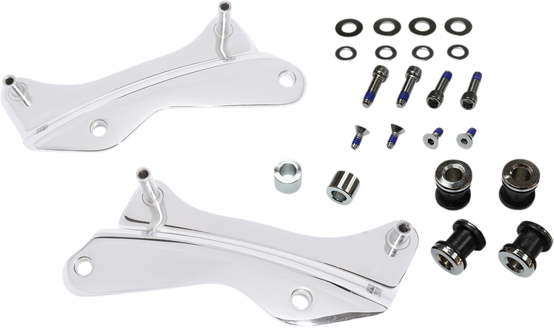 DRAG SPECIALTIES 4-Point Backrest Docking Kit - Chrome - Touring '14-'24