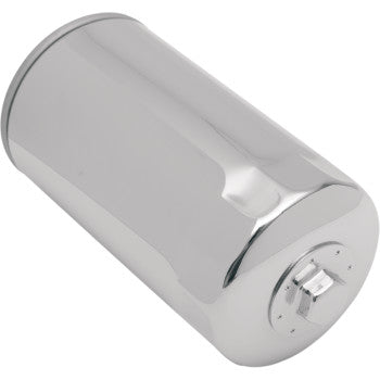 DRAG SPECIALTIES Spin-On Magnetic Ring Oil Filter with Nut - Chrome - 5-1/2"