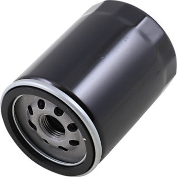 DRAG SPECIALTIES Spin-On Oil Filter with Nut - Black - M8