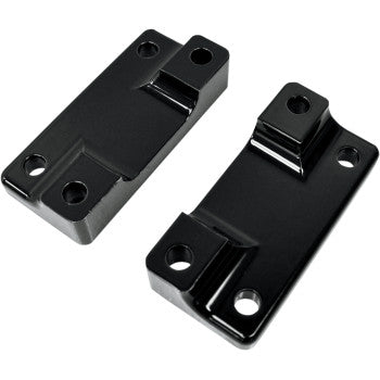 DRAG SPECIALTIES Fender-To-Fork Adapters - Gloss Black - FLH/FLT '80-'13