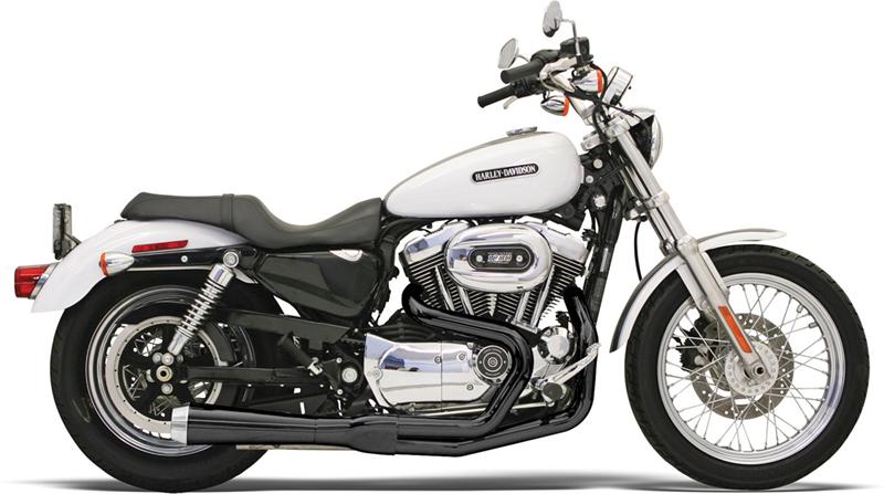 BASSANI XHAUST Road Rage 2:1 Exhaust System - Black - Short - '04-'13 XL