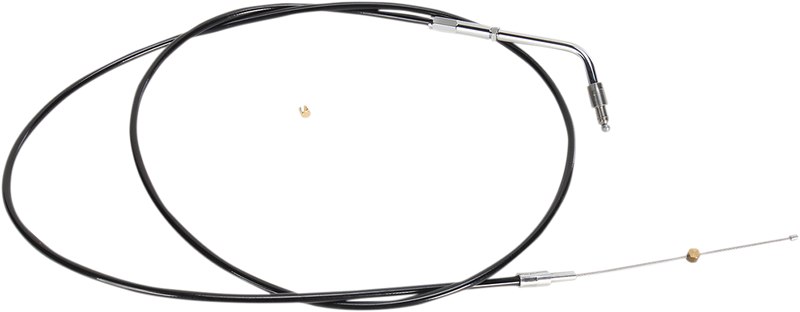 LA CHOPPERS Black Vinyl Braided Handlebar Throttle Cable - 12"-14" - Touring LA-8005TH13B