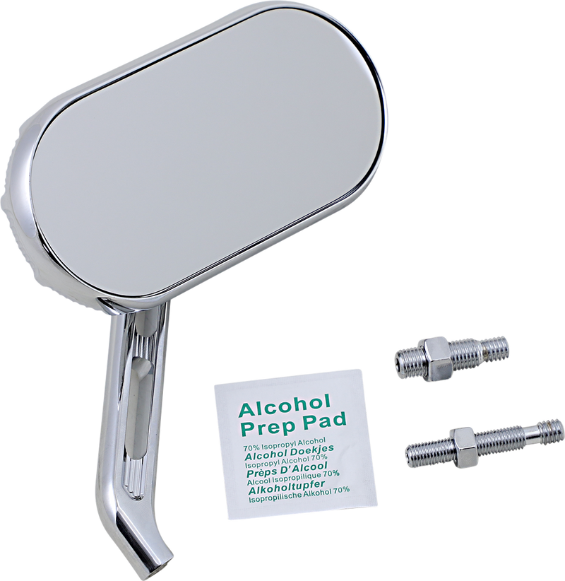 ARLEN NESS Mirror - Sidekick - Side View - Oval - Chrome - Right