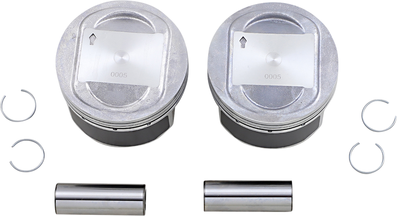 DRAG SPECIALTIES Replacement 10.25:1 Big Bore Piston Set - Bore Oversize +.005" - Twin Cam