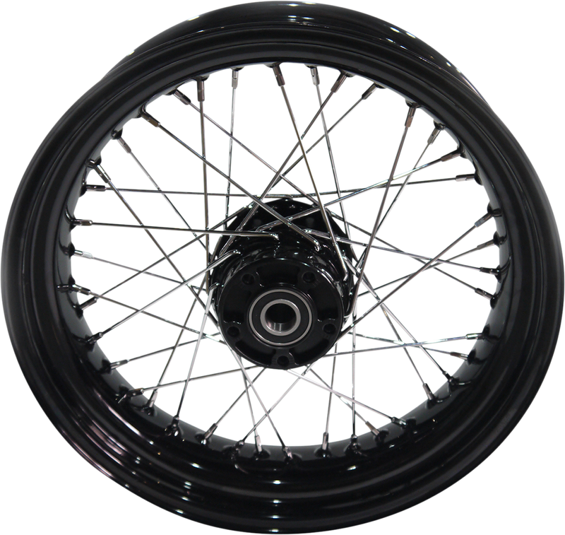 DRAG SPECIALTIES Replacement Rear Laced 40 Spoke Wheel - Gloss Black - 17x4.5 - '08-'17 FXD