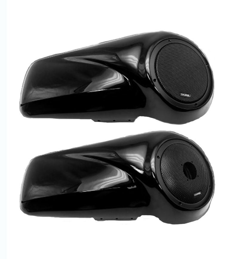 CICADA AUDIO - 14CHDLID8 - 2014-2023 H-D® 8-INCH SADDLEBAG LID KIT - VIVID BLACK