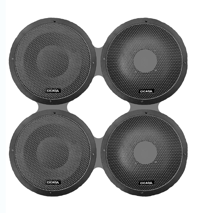CICADA AUDIO - 14CHDLID8 - 2014-2023 H-D® 8-INCH SADDLEBAG LID KIT - VIVID BLACK