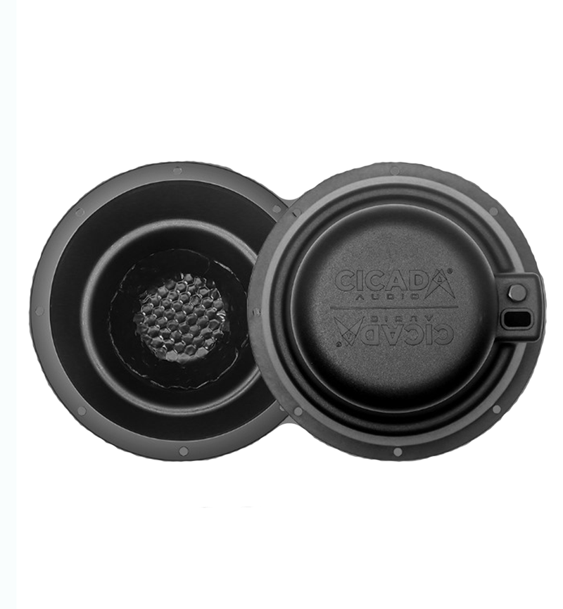 CICADA AUDIO - 14CHDLID8 - 2014-2023 H-D® 8-INCH SADDLEBAG LID KIT - VIVID BLACK