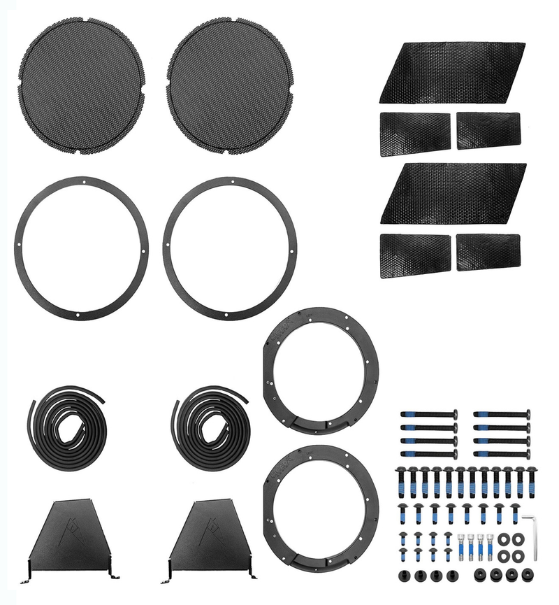 CICADA AUDIO - 14HDRING10 - COMPLETE 10-INCH MID-BASS/WOOFER SADDLEBAG MOUNTING KIT