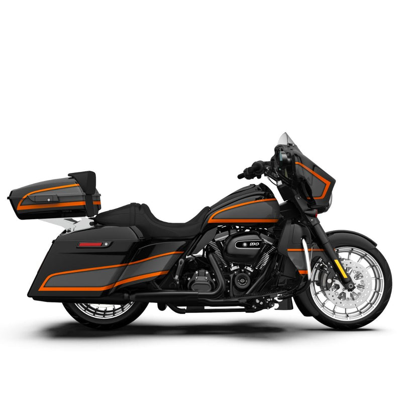 Advanblack APEX 4.5" Stretched Extended Saddlebags for 2014+ Harley Davidson Touring