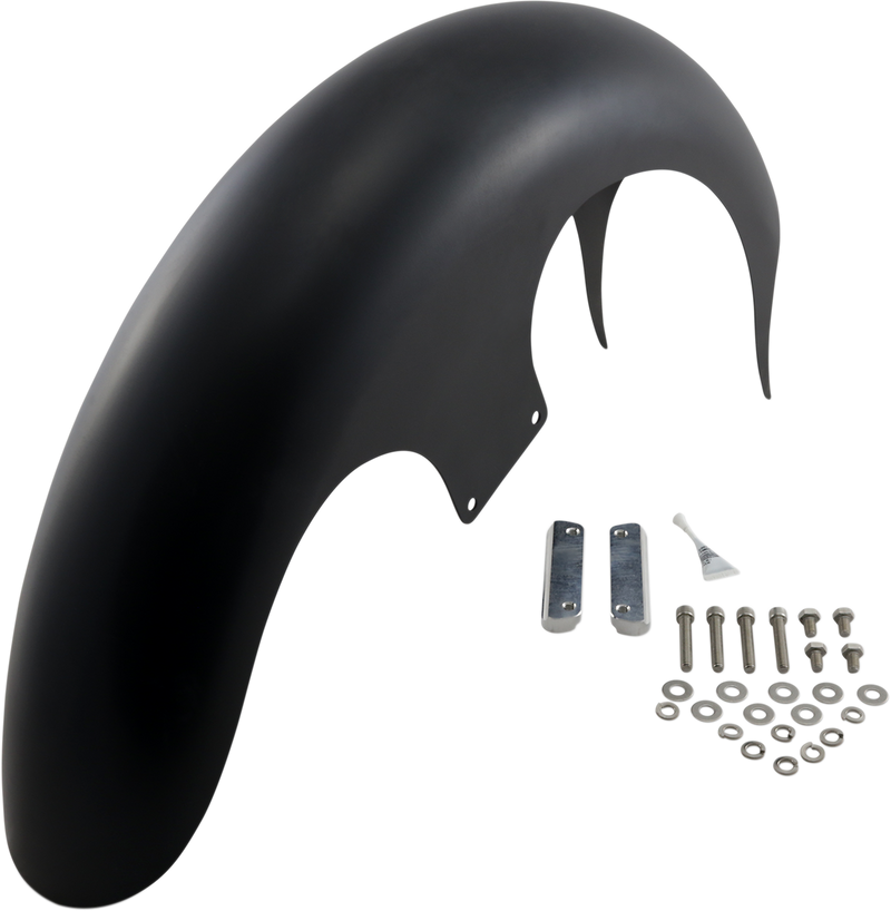 PAUL YAFFE BAGGER NATION Talon Front Fender - 26" Wheel - With Satin Adapters - Touring Models PYO:TALON26-14L-S