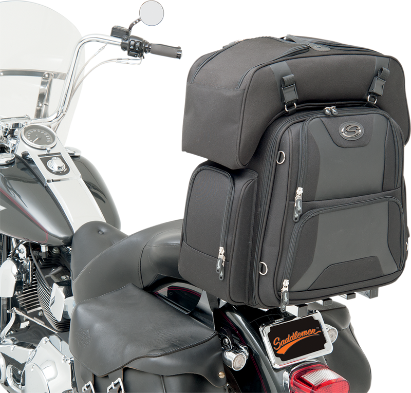 SADDLEMEN FTB3600 Sport Sissy Bar & Combo Bag