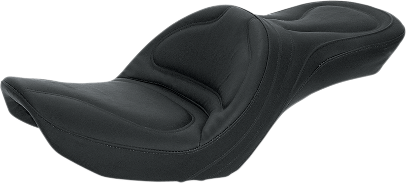 SADDLEMEN Seat - Explorer™ - Without Backrest - Stitched - Black - Dyna '96-'03