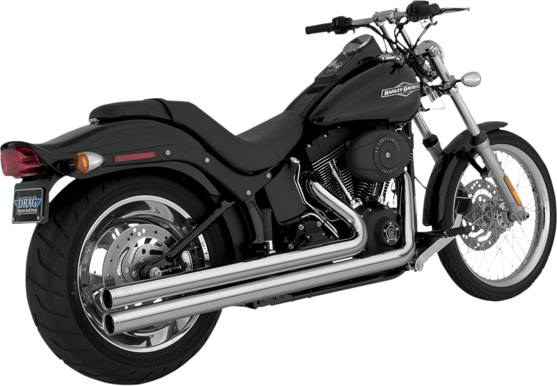 VANCE & HINES Big Shots Exhaust - Chrome - Long - '86-'11 SOFTAIL MODELS