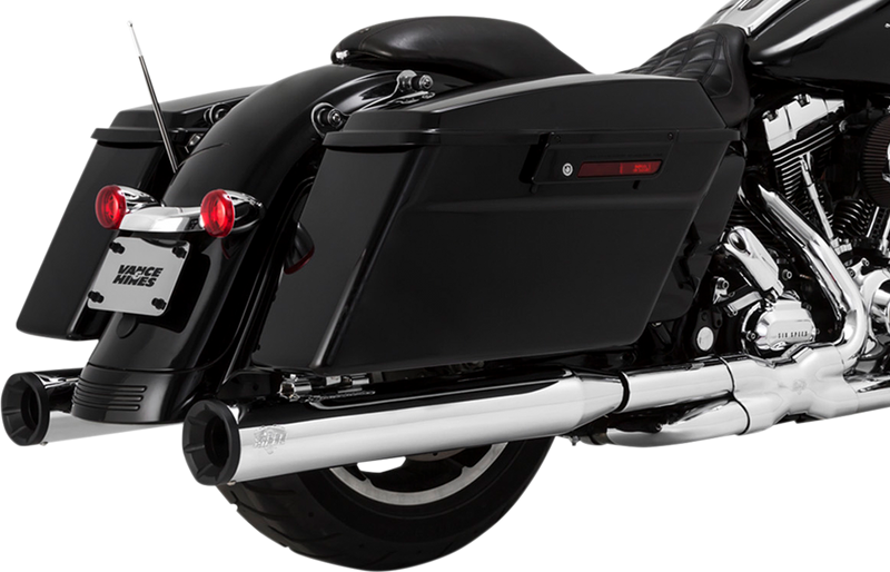 VANCE & HINES Eliminator 400 Slip-On Mufflers - Chrome with Black End Caps