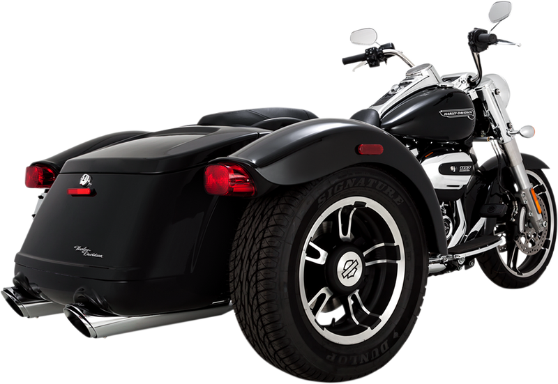 VANCE & HINES Twin Slash Slip-On Mufflers - Chrome - FLRT/FLTRT '17-'25