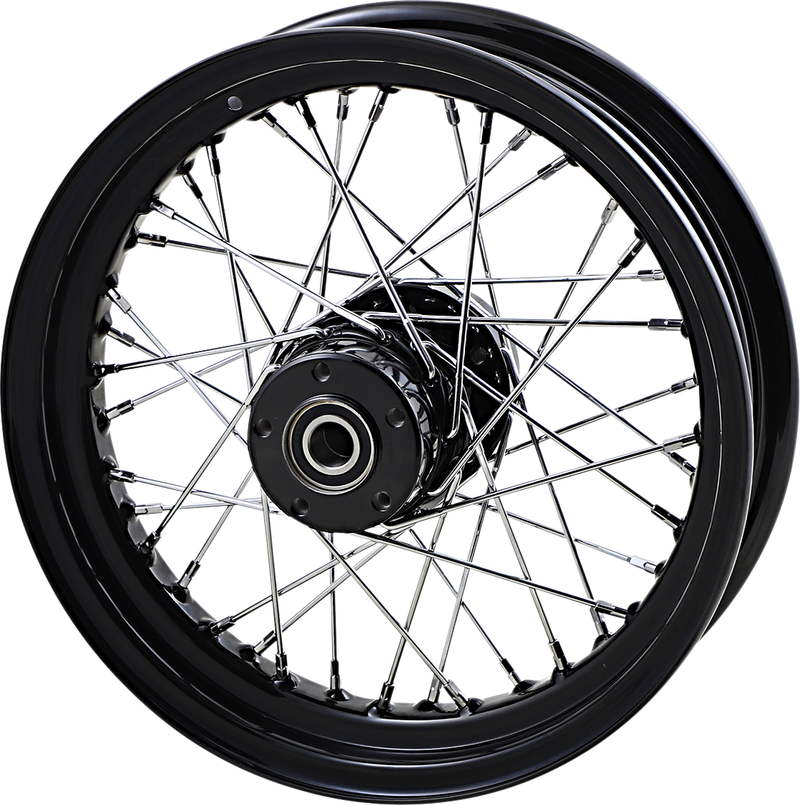 DRAG SPECIALTIES Replacement Rear Laced 40 Spoke Wheel - Gloss Black - 16x3 - '02-'07 Touring