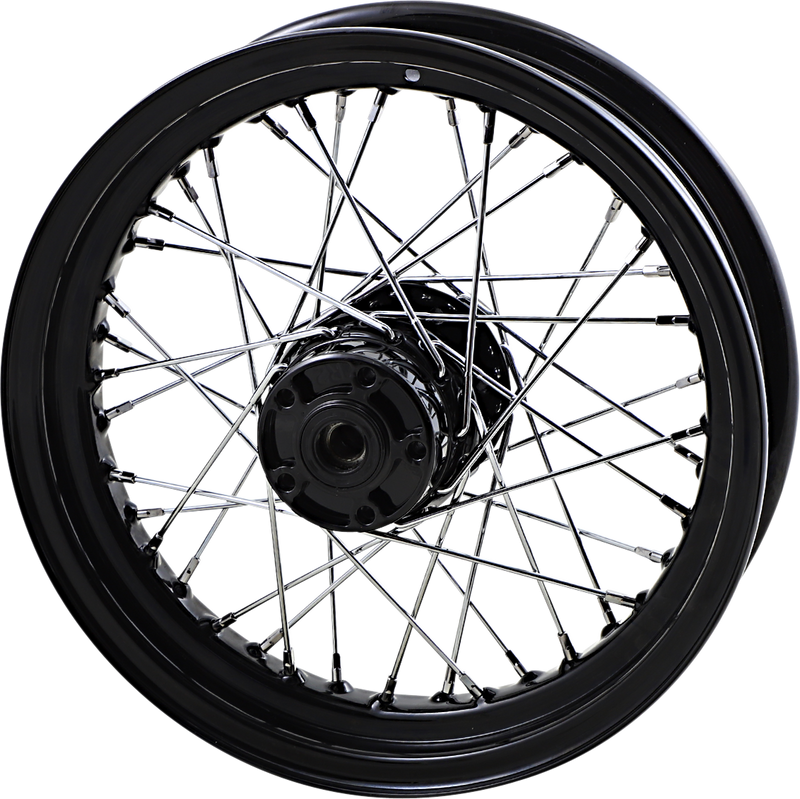 DRAG SPECIALTIES Replacement Rear Laced 40 Spoke Wheel - Gloss Black - 16x3 - '97-'99 Dyna/Sportster