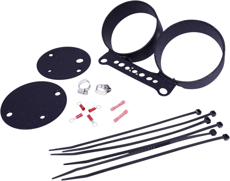 DRAG SPECIALTIES Replacement Dual Gauge Mounting Bracket - Wrinkle Black