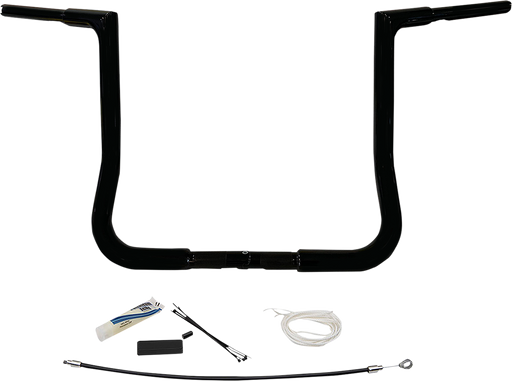 FAT BAGGERS INC. 1-1/4" EZ Install Flat Top Handlebar Kit - 12" - Black 709112-B