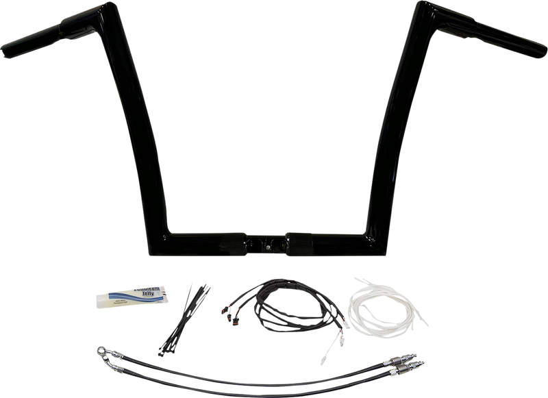 FAT BAGGERS INC. Handlebar Kit - Flat Top - 14" - Black 709314-B