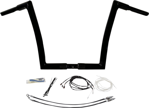 FAT BAGGERS INC. Handlebar Kit - Flat Top - 14" - Black 709314-B