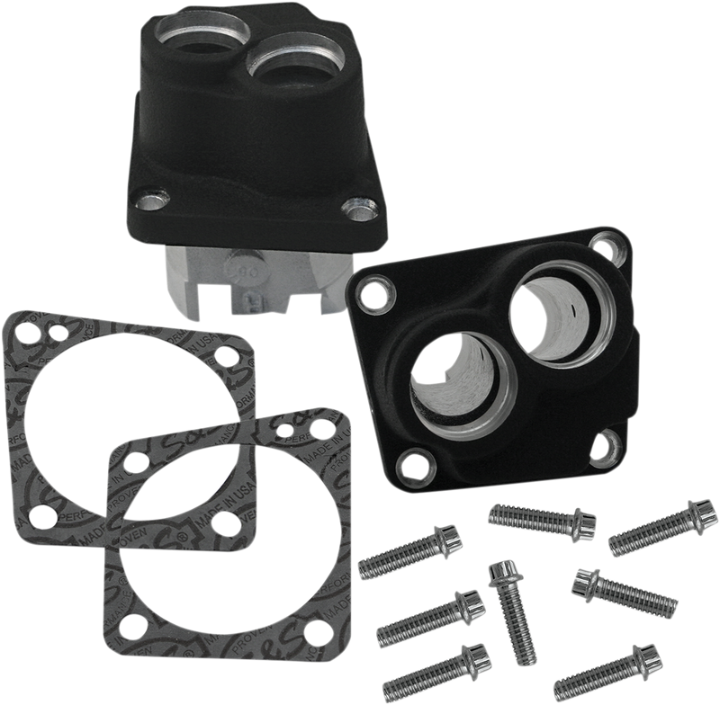 S&S CYCLE TAPPET GUIDE SET WRINKLE BLACK