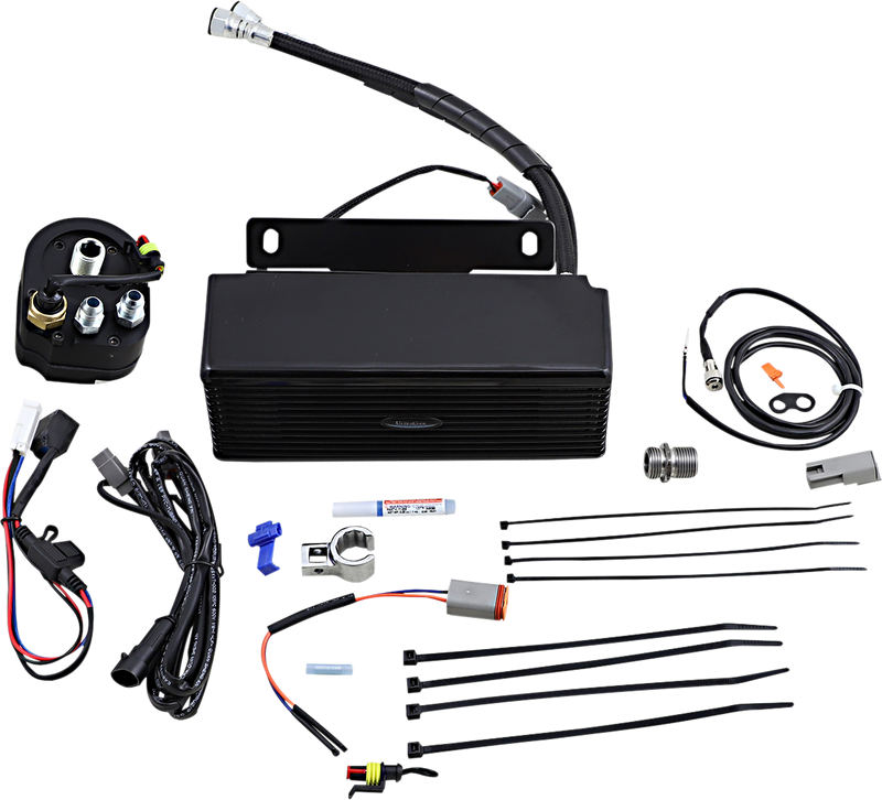 ULTRACOOL Below Regulator Mount Oil Cooler - Gloss Black - Touring/Trike RF-2GSS