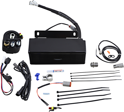 ULTRACOOL Below Regulator Mount Oil Cooler - Gloss Black - Touring/Trike RF-2GSS