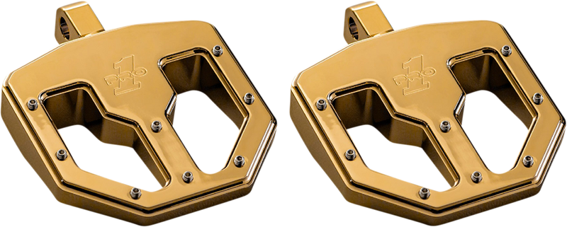 PRO-ONE PERF.MFG. BMX V1 Foot Pegs - Male - Gold 500761TIN