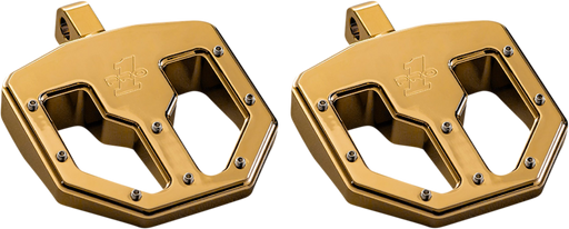 PRO-ONE PERF.MFG. BMX V1 Foot Pegs - Male - Gold 500761TIN