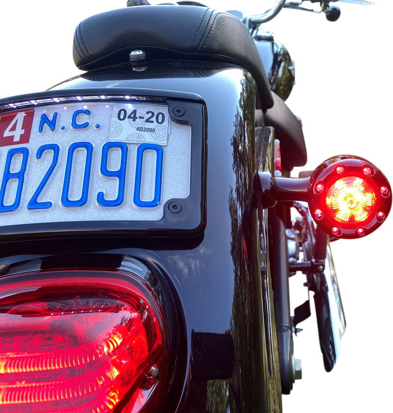 CUSTOM DYNAMICS ProBEAM® Bullet Ringz™ 1156 Rear Turn Signals - Black - Red Lens