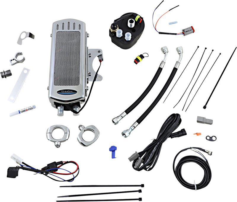 ULTRACOOL Oil Cooler Kit - Chrome - Touring/Trike SMT-2CSS