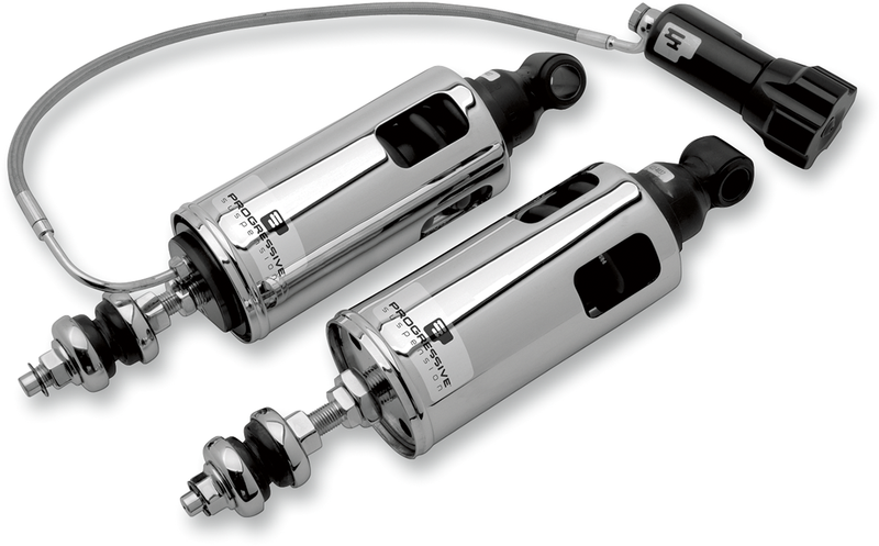 PROGRESSIVE SUSPENSION 422 Series Shocks with Rap - Chrome - Standard 422 - '00-'17 SOFTAIL