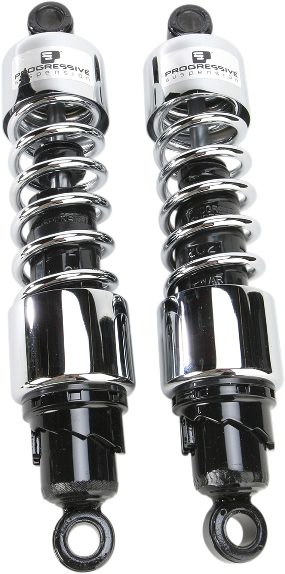 PROGRESSIVE SUSPENSION 412 Series Shock - 12" - Heavy Duty - Chrome - XG 412 - '15-'20 STREET