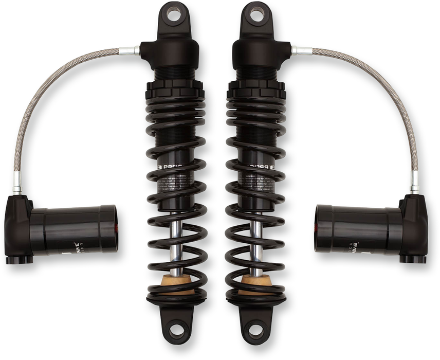 PROGRESSIVE SUSPENSION 970 Series Remote Reservoir Shocks - Gloss Black/Matte Black - Heavy-Duty - 13"