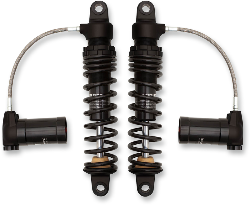 PROGRESSIVE SUSPENSION 970 Series Remote Reservoir Shocks - Gloss Black/Matte Black - Heavy-Duty - 12"