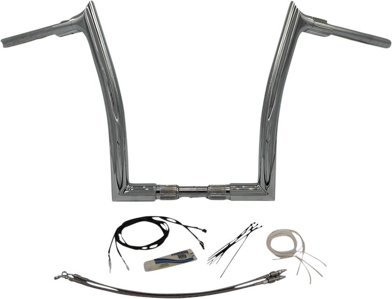 FAT BAGGERS INC. 1-1/2" EZ Install Pointed Top Handlebar Kit - 14" - Chrome 809614