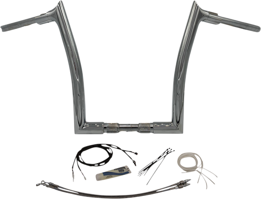 FAT BAGGERS INC. 1-1/2" EZ Install Pointed Top Handlebar Kit - 14" - Chrome 809614