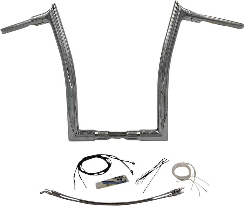 FAT BAGGERS INC. 1-1/2" EZ Install Pointed Top Handlebar Kit - 16" - Chrome 809616