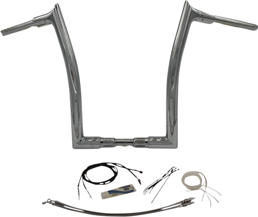 FAT BAGGERS INC. 1-1/2" EZ Install Pointed Top Handlebar Kit - 16" - Chrome 809616